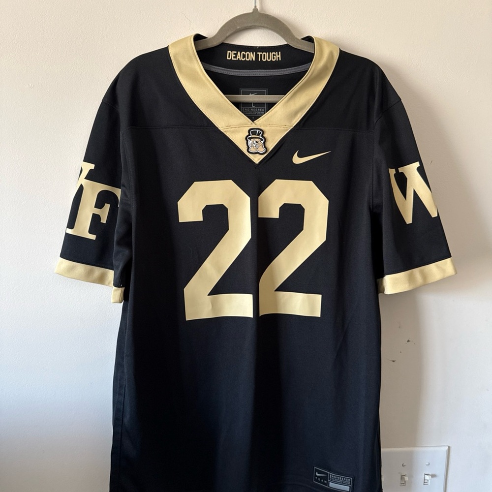 Nike Black and Gold Men's Jersey